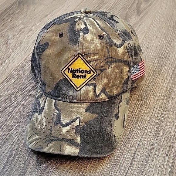 Vintage Camo Nations Rent Hat - Picture 1 of 10